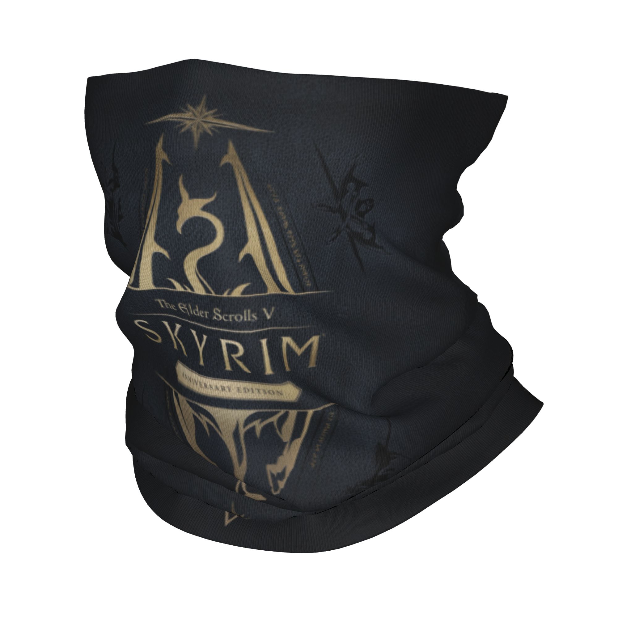 Neck Gaiter Fleece - Aangepaste Skyrim Logo Bandana Winter Nekwarmer
