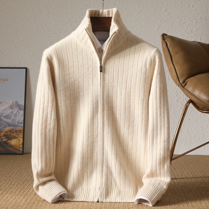 Wool Coat Peacoat - Mannen 100% Merinowol Opstaande Kraag Vest