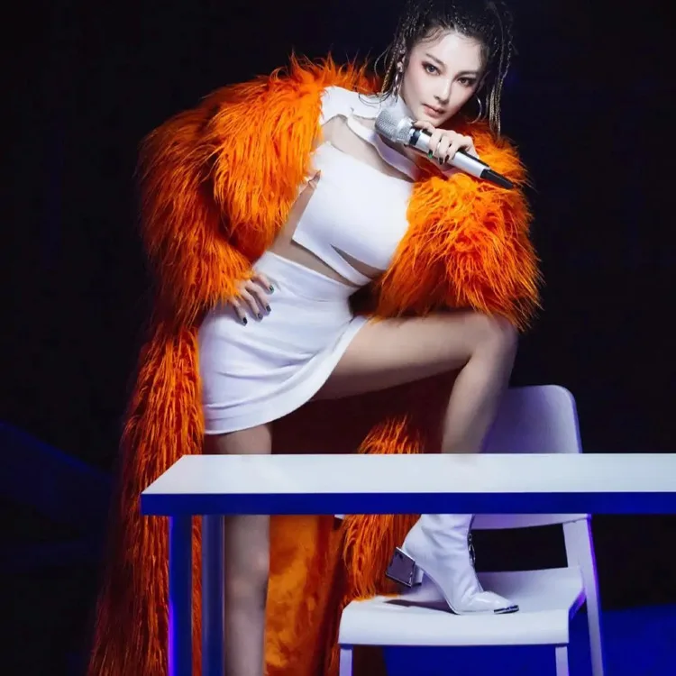Wool Coat Peacoat - Vrouwen Imitatie Schapen Nepbont Lange Jas