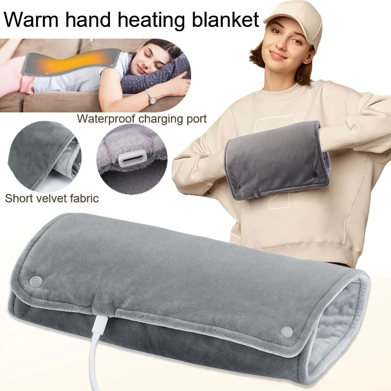 Hand Warmer Electric - USB thermostatische handwarmer korte fluwelen stof