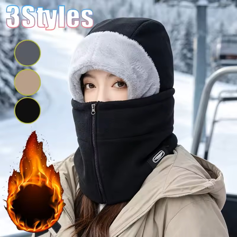 Neck Gaiter Fleece - Winter unisex winddichte fietsnekbeschermer met ritssluiting,