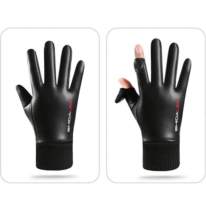 Touch Screen Gloves - Motorhandschoenen voor heren, gemaakt van PU-leer,