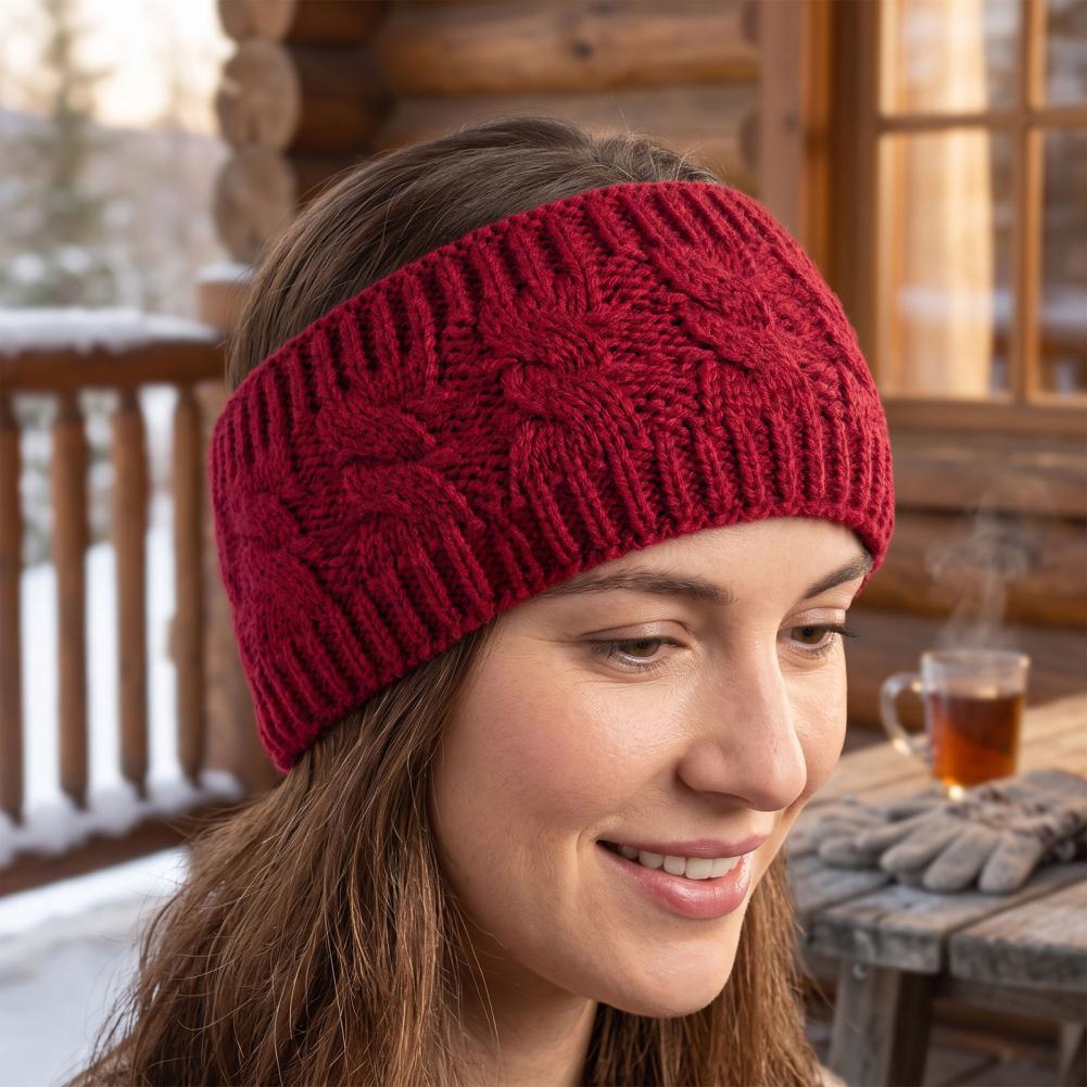 Elastische gebreide haarband,  - Fleece Ear Warmer Band recensie en prijs