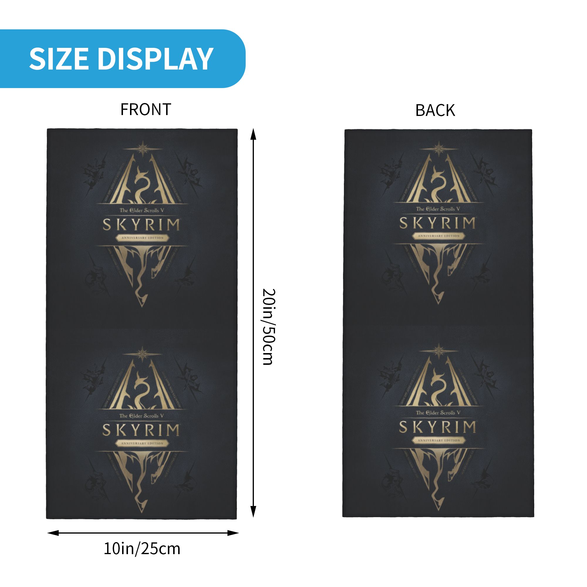 Aangepaste Skyrim Logo Bandana - Neck Gaiter Fleece recensie en prijs